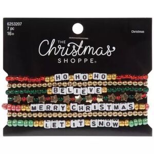 New 7 Holiday Beaded Bracelets NWT